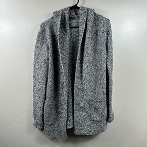Women’s Theory Dania Merino / Alpaca Hooded Cardigan Size Small in Grey